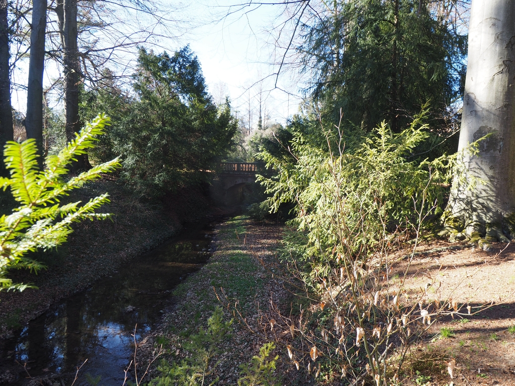 Buchlovický potok v Zámecké zahradě
